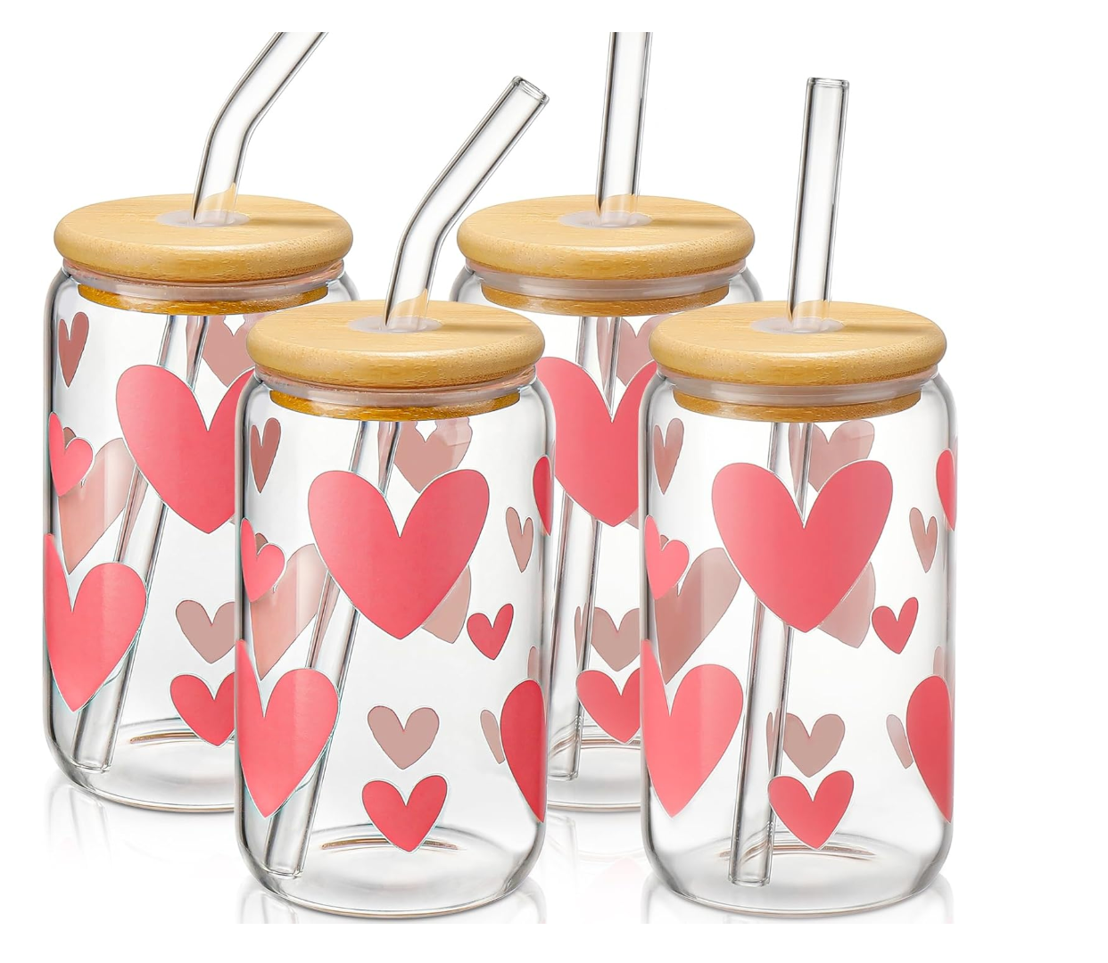 Valentine's Glass Coffee Tumbler
